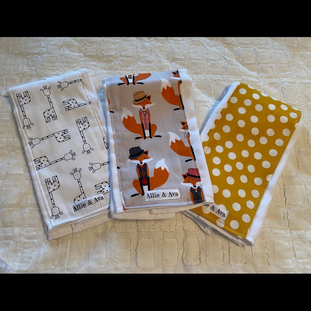 New Baby boy burp cloths